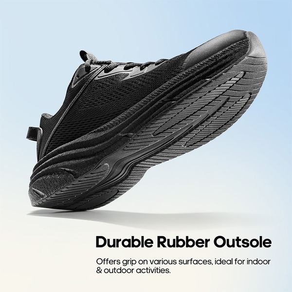 [FlexLife] Men's Knitted Comfortable Lightweight Running Shoes - BLACK - 2